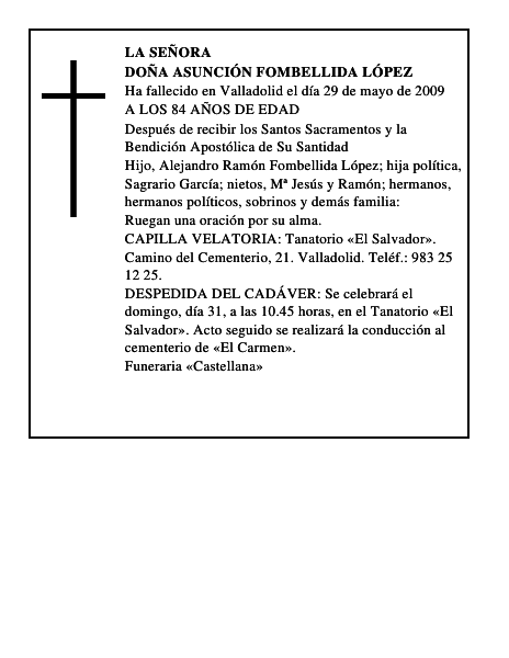 DOÑA ASUNCIÓN FOMBELLIDA LÓPEZ