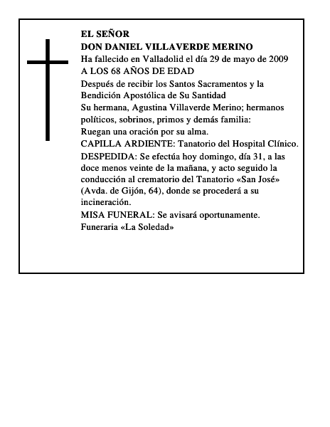 DON DANIEL VILLAVERDE MERINO