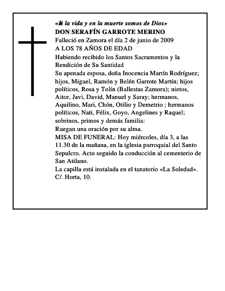DON SERAFÍN GARROTE MERINO