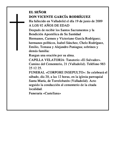 DON VICENTE GARCÍA RODRÍGUEZ
