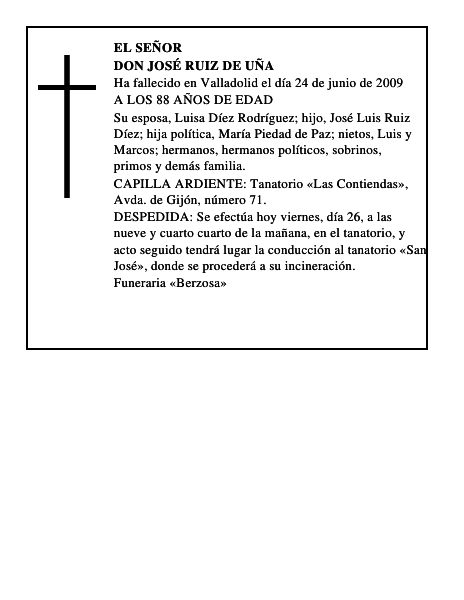 DON JOSÉ RUIZ DE UÑA