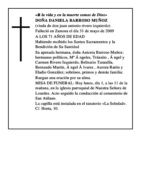 DOÑA DANIELA BARROSO MUÑOZ