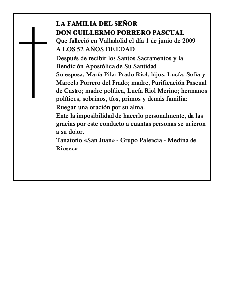 DON GUILLERMO PORRERO PASCUAL