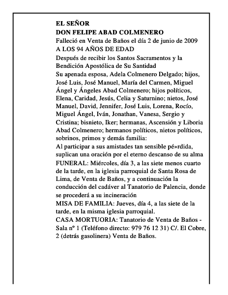 DON FELIPE ABAD COLMENERO