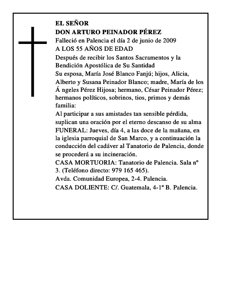 DON ARTURO PEINADOR PÉREZ