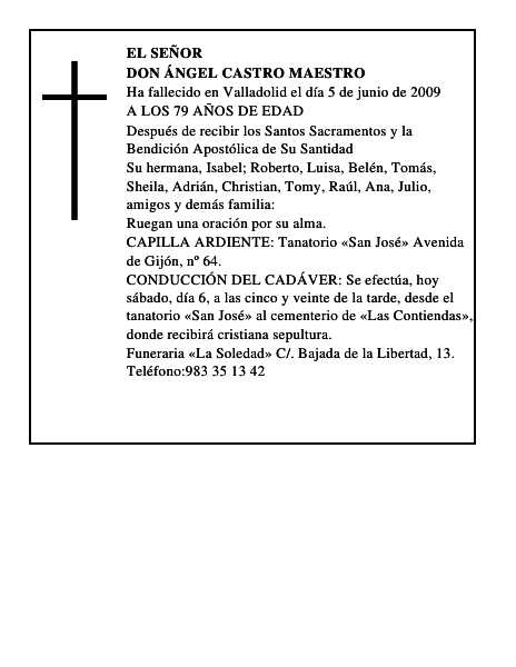 DON ÁNGEL CASTRO MAESTRO