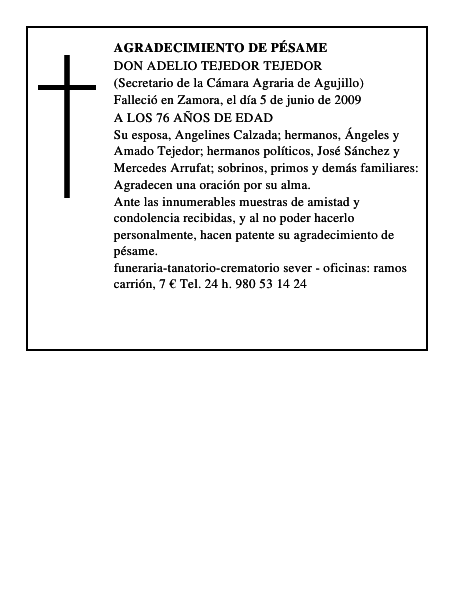 agradecimiento de pésame