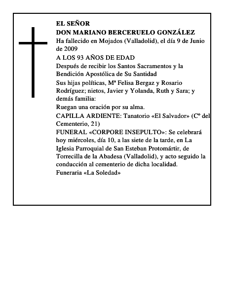 DON MARIANO BERCERUELO GONZÁLEZ