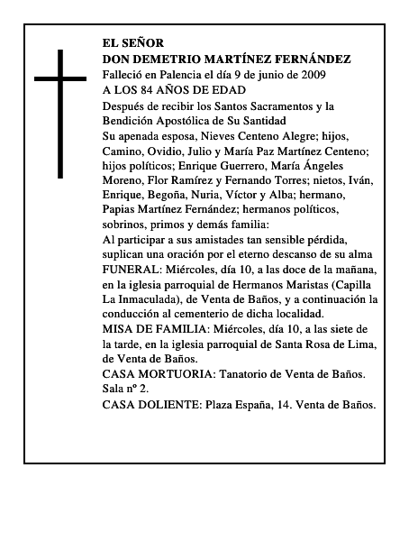 DON DEMETRIO MARTÍNEZ FERNÁNDEZ