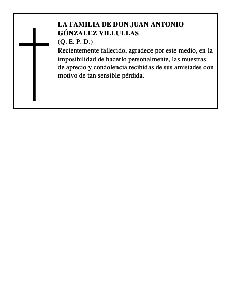 LA FAMILIA DE DON JUAN ANTONIO GÓNZALEZ VILLULLAS