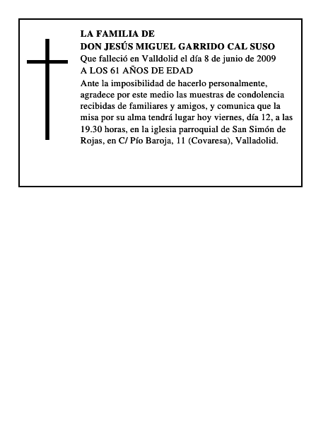 DON JESÚS MIGUEL GARRIDO CAL SUSO