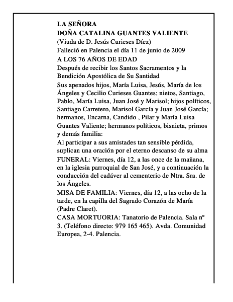 DOÑA CATALINA GUANTES VALIENTE