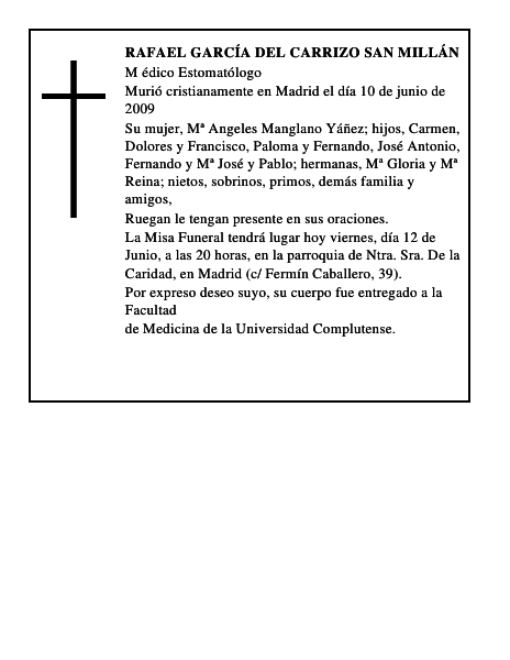 RAFAEL GARCÍA DEL CARRIZO SAN MILLÁN