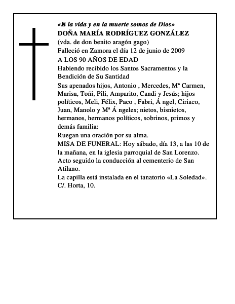DOÑA MARÍA RODRÍGUEZ GONZÁLEZ
