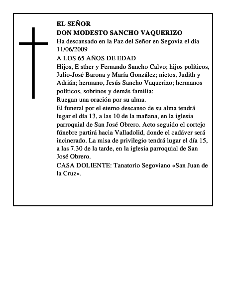 DON MODESTO SANCHO VAQUERIZO