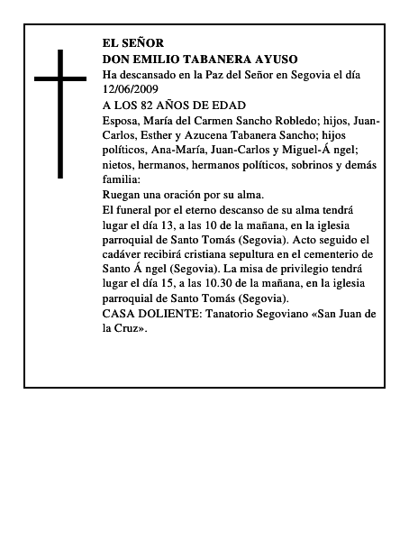 DON EMILIO TABANERA AYUSO