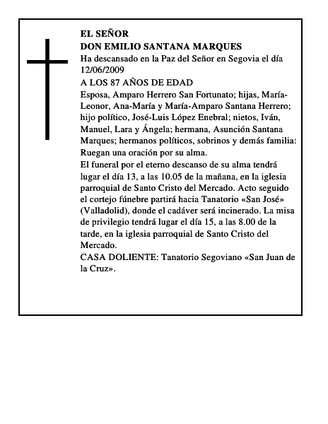 DON EMILIO SANTANA MARQUES