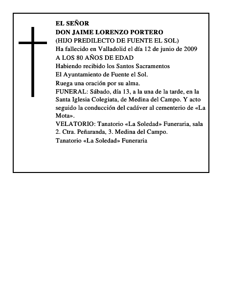 DON JAIME LORENZO PORTERO