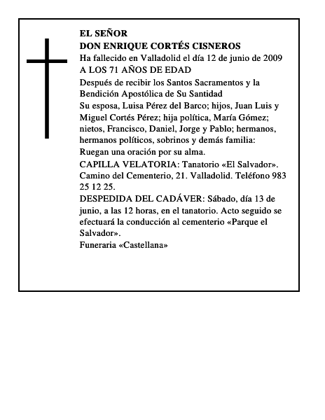 DON ENRIQUE CORTÉS CISNEROS