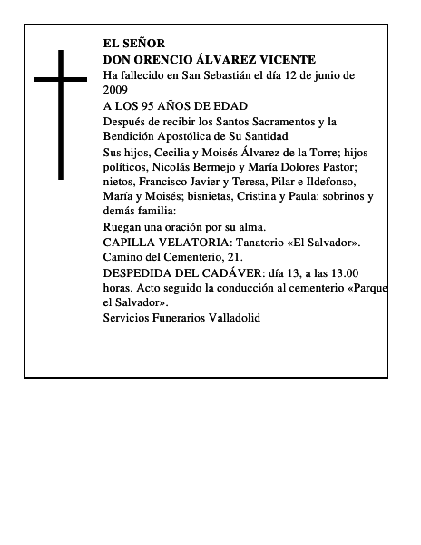 DON ORENCIO ÁLVAREZ VICENTE