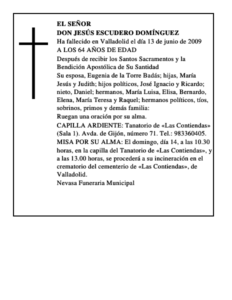 DON JESÚS ESCUDERO DOMÍNGUEZ