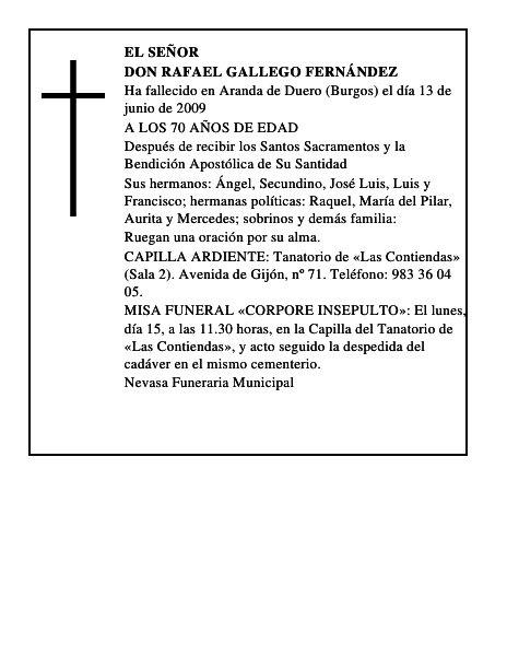 DON RAFAEL GALLEGO FERNÁNDEZ