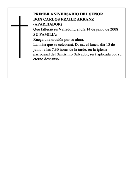 DON CARLOS FRAILE ARRANZ