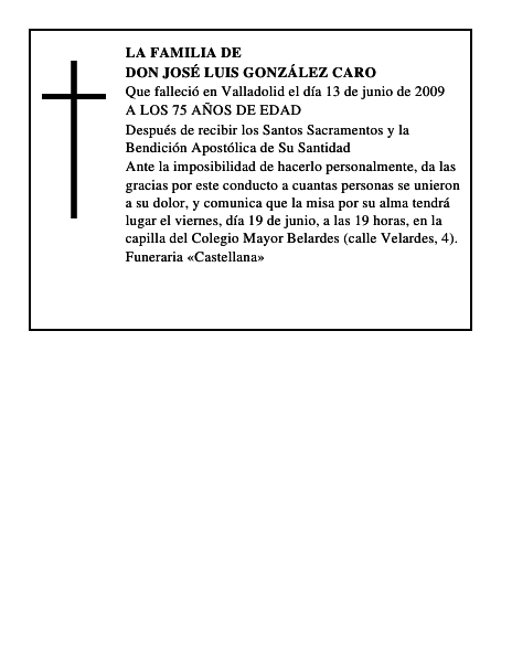 DON JOSÉ LUIS GONZÁLEZ CARO