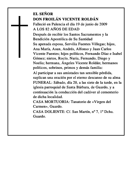 DON FROILÁN VICENTE ROLDÁN