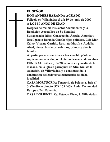 DON ANDRÉS BARANDA AGUADO