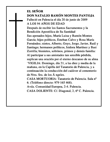 DON NATALIO RAMÓN MONTES PANTOJA