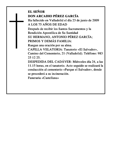 DON ARCADIO PÉREZ GARCÍA