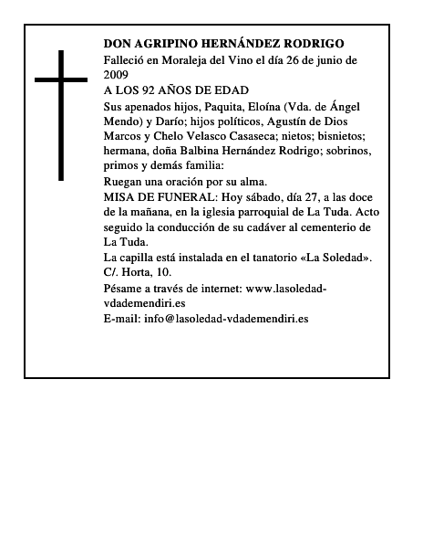 DON AGRIPINO HERNÁNDEZ RODRIGO