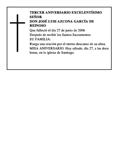 DON JOSÉ LUIS AZCONA GARCÍA DE REINOSO