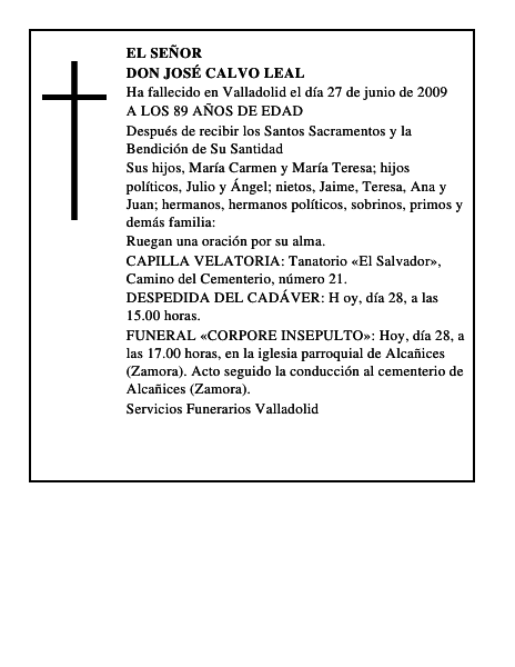 DON JOSÉ CALVO LEAL