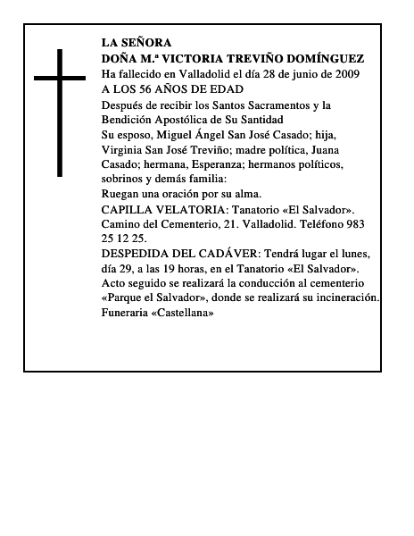 DOÑA M.ª VICTORIA TREVIÑO DOMÍNGUEZ