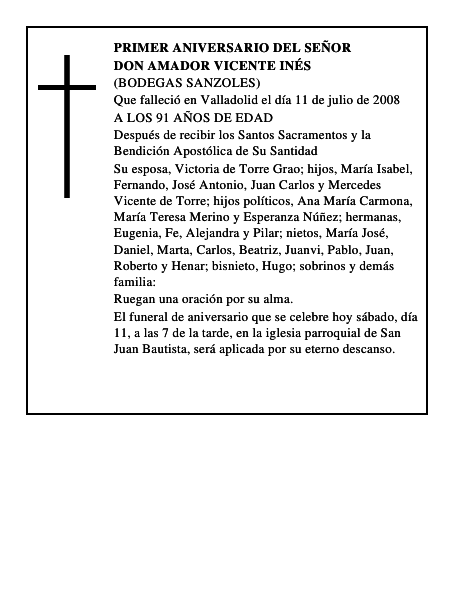 DON AMADOR VICENTE INÉS