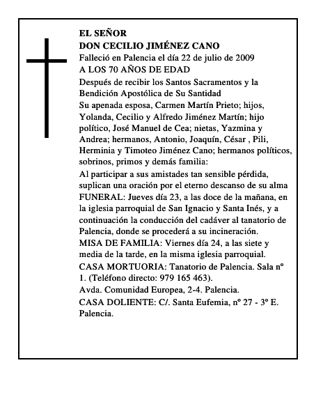 DON CECILIO JIMÉNEZ CANO