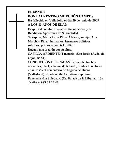 DON LAURENTINO MORCHÓN CAMPOS