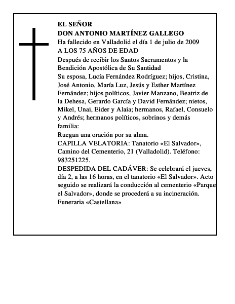 DON ANTONIO MARTÍNEZ GALLEGO