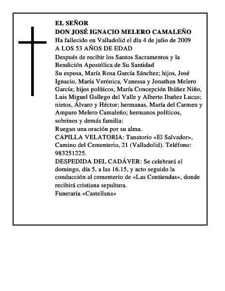 DON JOSÉ IGNACIO MELERO CAMALEÑO