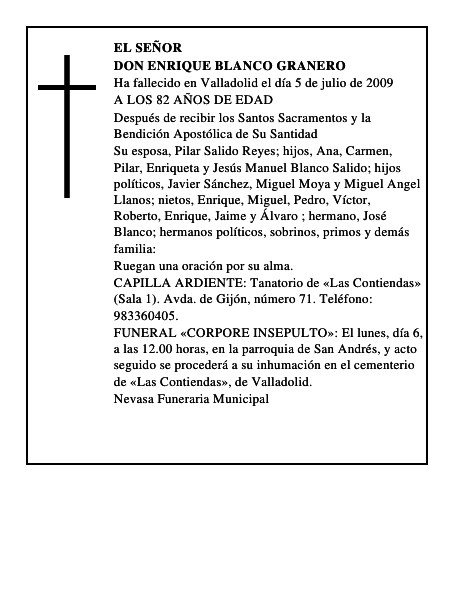 DON ENRIQUE BLANCO GRANERO