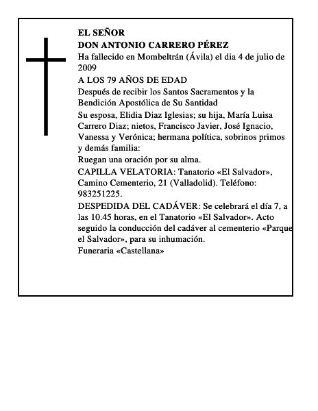 DON ANTONIO CARRERO PÉREZ