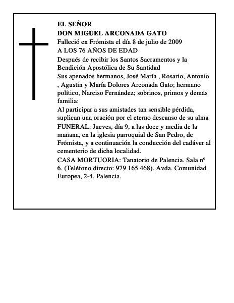 DON MIGUEL ARCONADA GATO