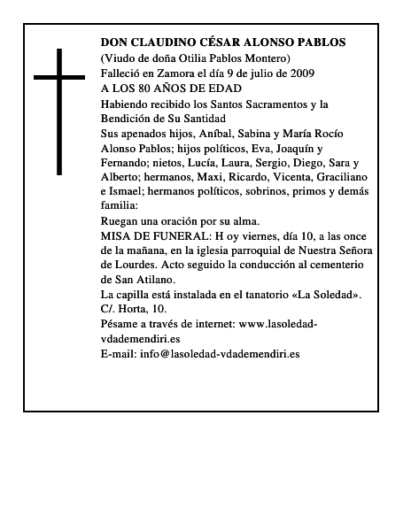 DON CLAUDINO CÉSAR ALONSO PABLOS