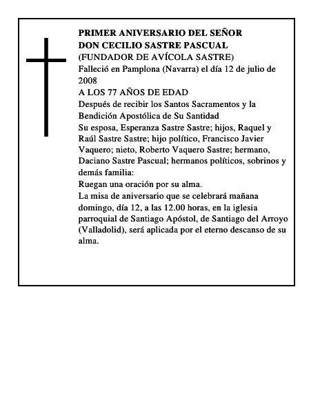 DON CECILIO SASTRE PASCUAL