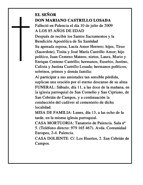 DON MARIANO CASTRILLO LOSADA