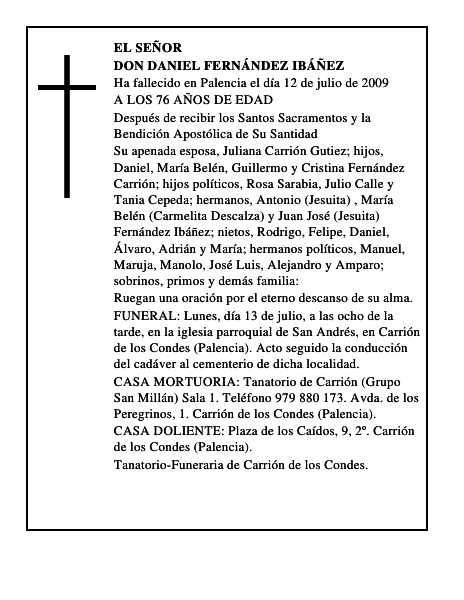 DON DANIEL FERNÁNDEZ IBÁÑEZ