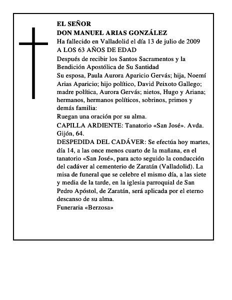 DON MANUEL ARIAS GONZÁLEZ