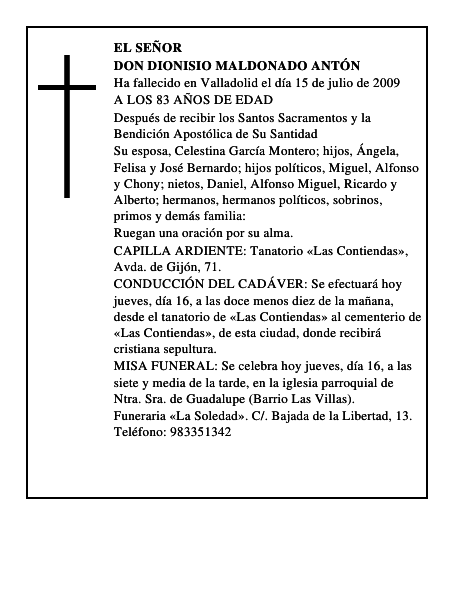 DON DIONISIO MALDONADO ANTÓN